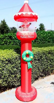 BOŽIĆNA LAMPA NA NAPUHAVANJE 2M KOJA SVIJETLI SA LETEĆIM SNIJEGOM